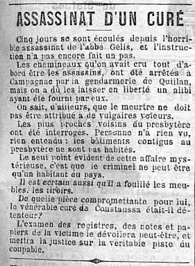 Article Express du Midi 7/11/1897